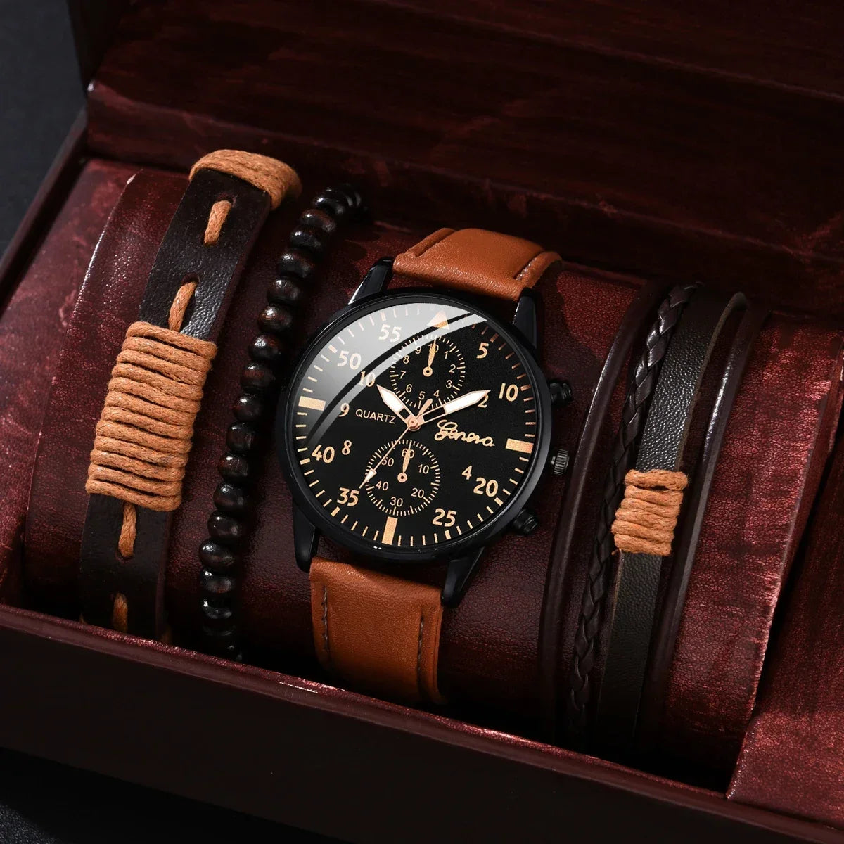 4/1pcs Men Watches Set